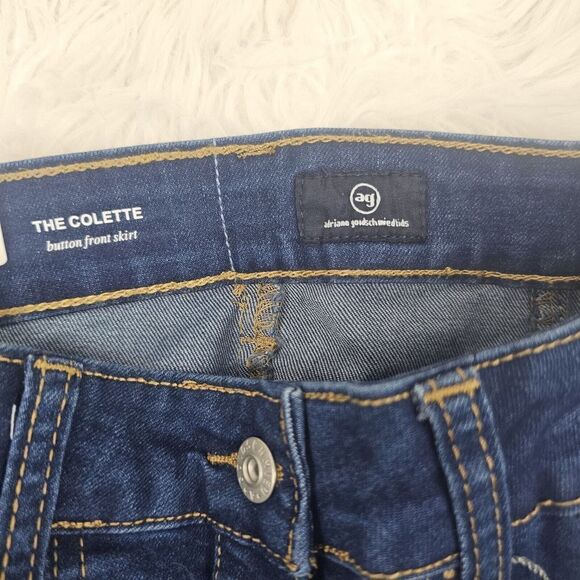 NWT ADRIANO GOLDSCHMIED Sz12Y GIRL'S THE COLETTE BUTTON FRONT STRETCH DENIM SKIR - Picture 3 of 5